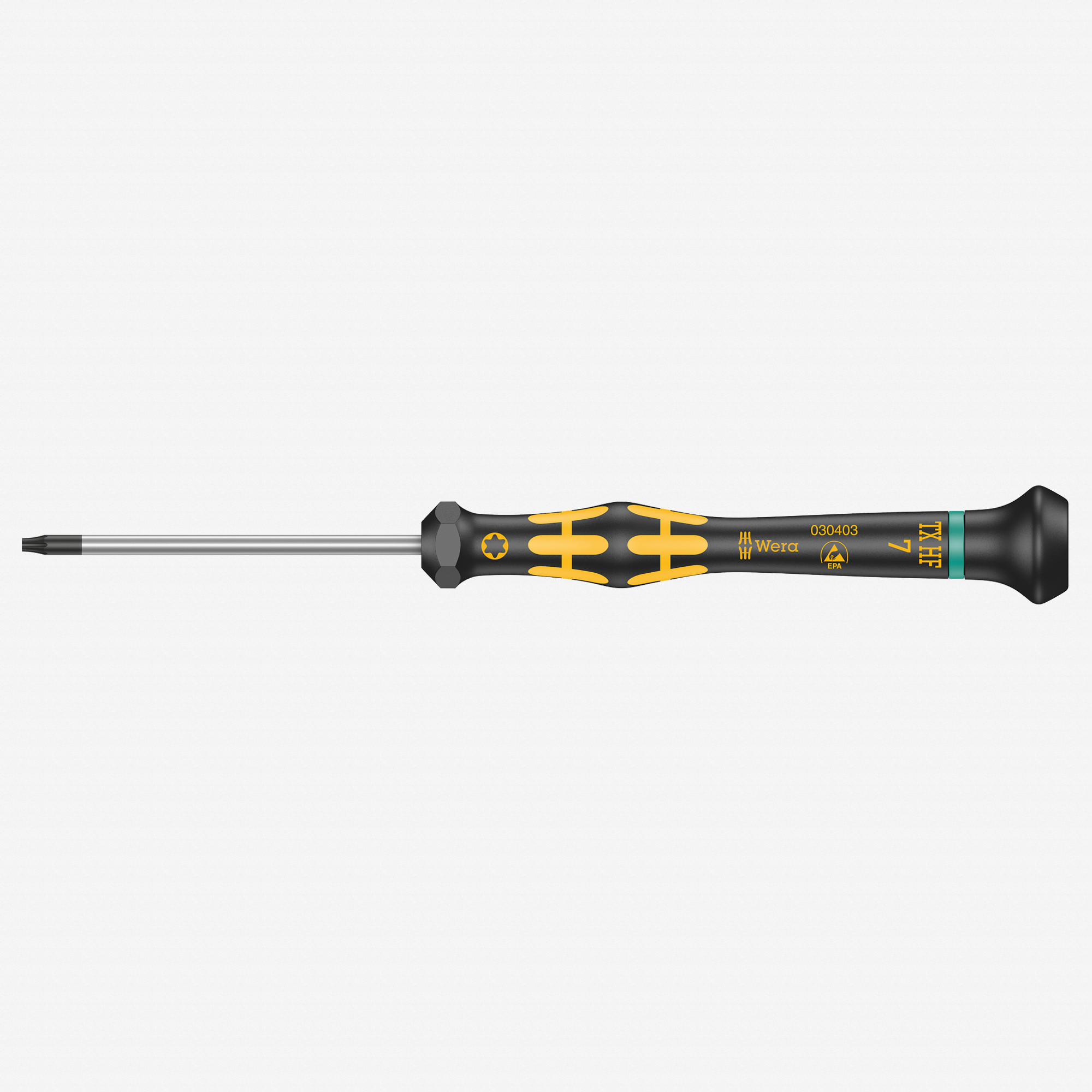 Wera 030403 T7 x 40mm ESD Safe Kraftform Micro Torx HF Precision Screwdriver