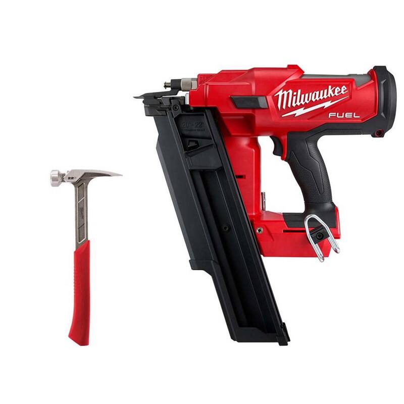 Milwaukee M18 FUEL 3-1/2 in. 18V 21 grados Litio-Ion sin escobillas Clavadora de marcos inalámbrica con martillo facial de 22 oz. - 2744-20-48-22-9022

