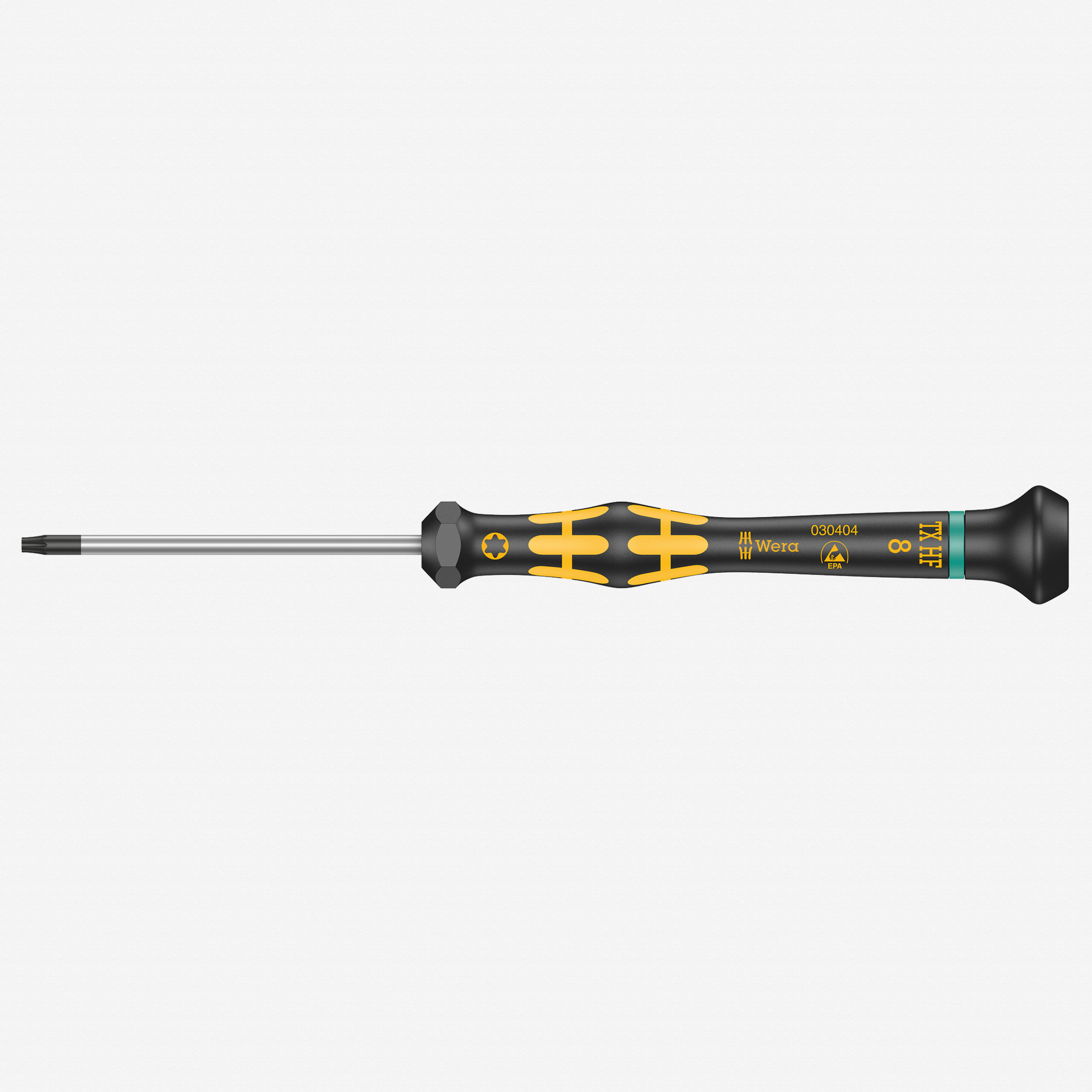 Wera 030404 T8 x 40mm ESD Safe Kraftform Micro Torx HF Precision Screwdriver