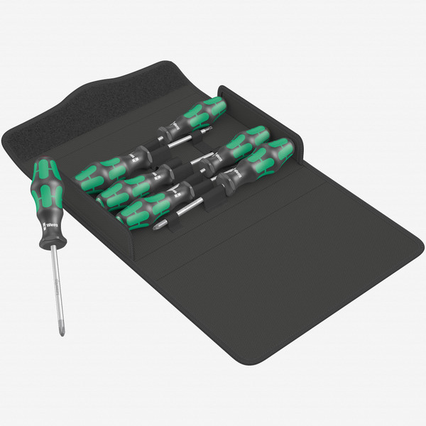 Wera 105623 Kraftform Plus 300/7 Screwdriver Set 1, PH/SL/TX/PZ, 7 Pieces
