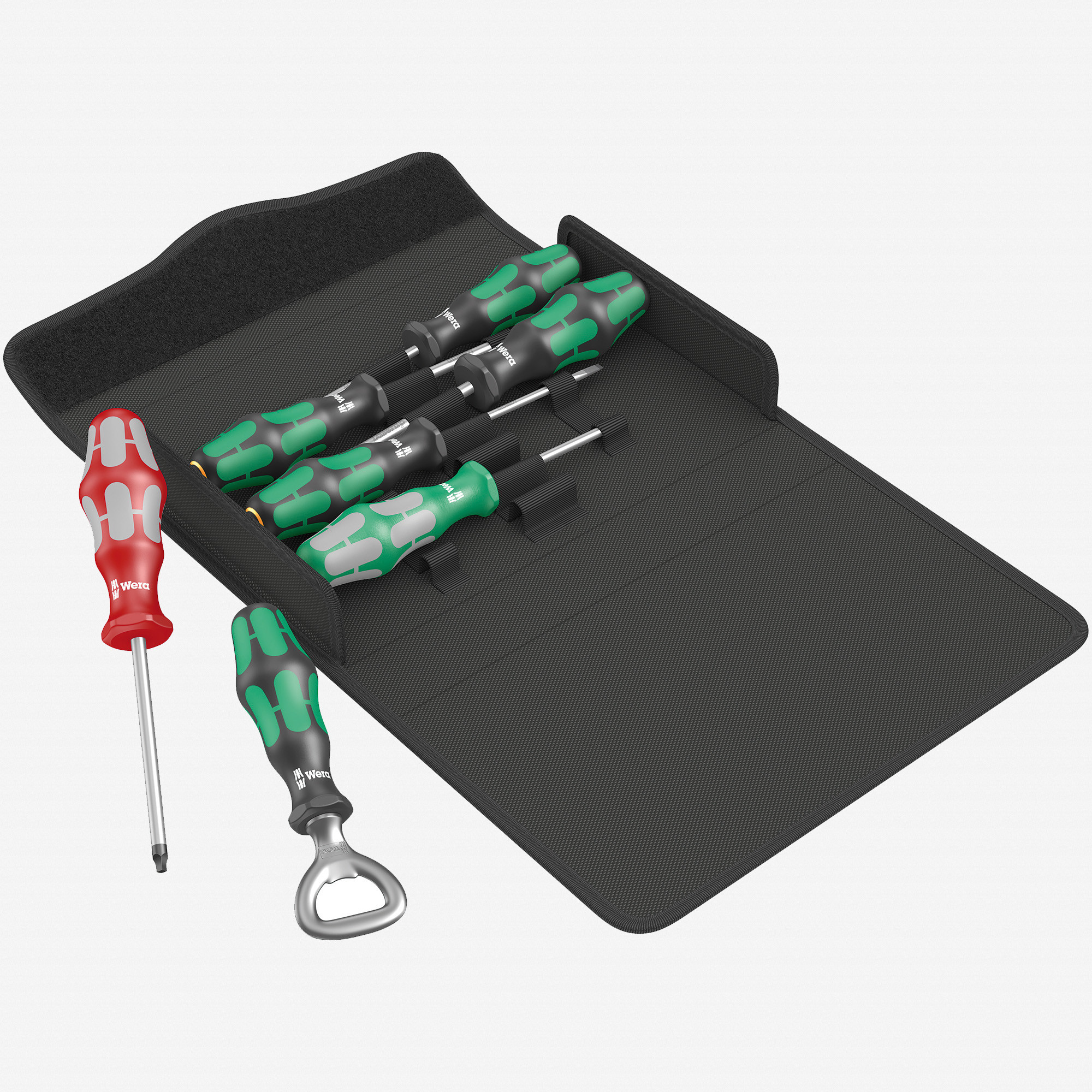 Wera 105626 Kraftform Plus 300/7 Screwdriver Set 4, PH/SL/SQ, 7 Pieces