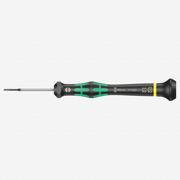 Wera 117992 1.2 x 40mm Kraftform Micro Slotted Precision Screwdriver (0.20mm thin)