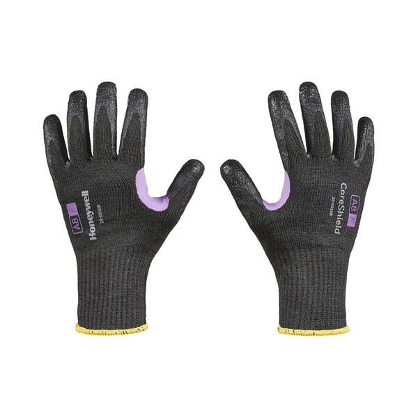 Guante de Nitrilo A8-F con núcleo Coreshield, calibre 10, de Honeywell; Negro; Grande - Talla 9 - 582-28-0910B/9L