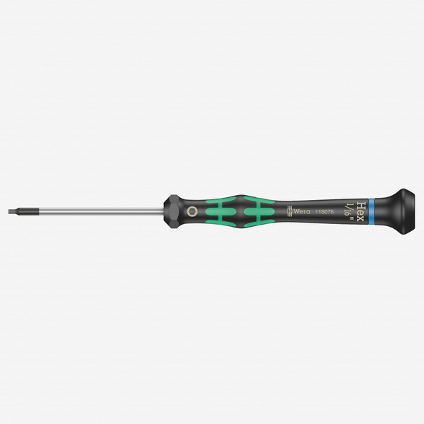 Wera 118076 1/16" x 60mm Kraftform Micro Hex Precision Screwdriver