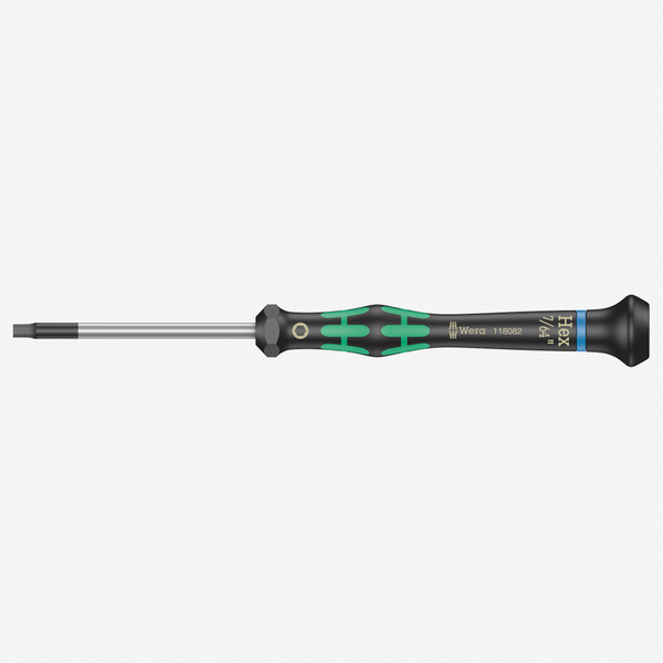 Wera 118082 7/64" x 60mm Kraftform Micro Hex Precision Screwdriver