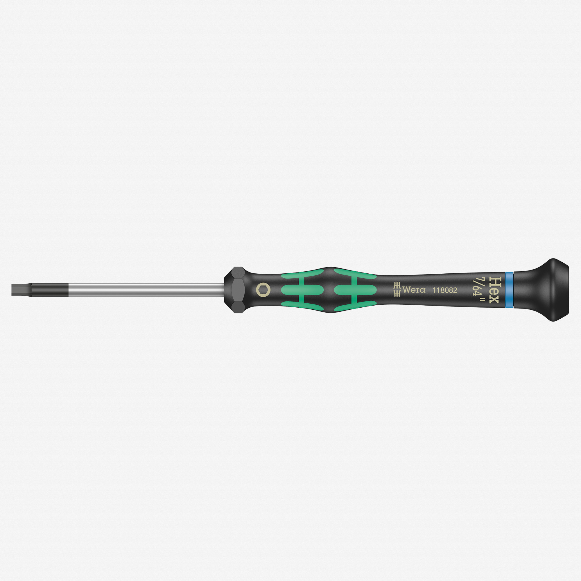 Wera 118082 7/64" x 60mm Kraftform Micro Hex Precision Screwdriver