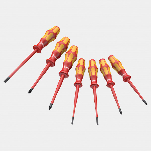 Wera 135961 Kraftform Plus VDE Screwdriver Set - Slim Blade and Handle
