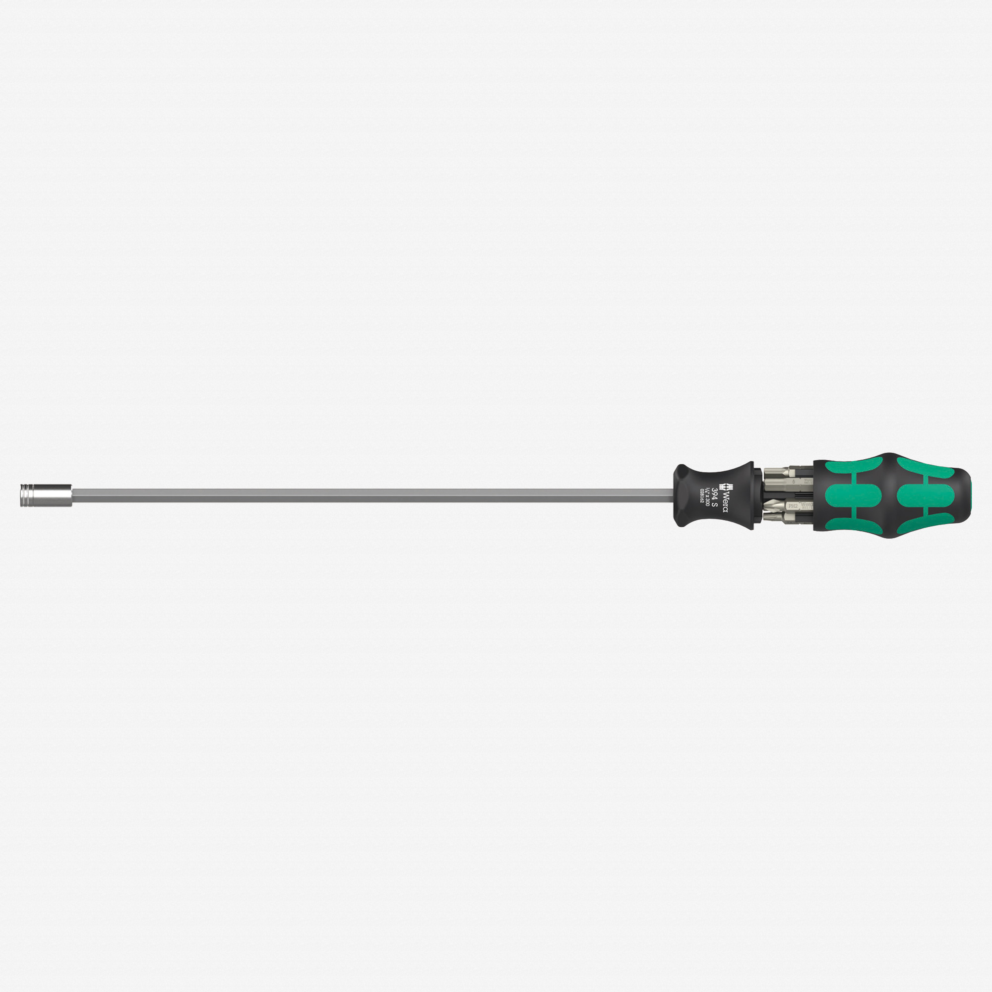 Wera 136075 Kraftform Kompakt 27 XL SHK 1 Bitholding Screwdriver, 1/4" Hex, 7 Pieces, 300 mm