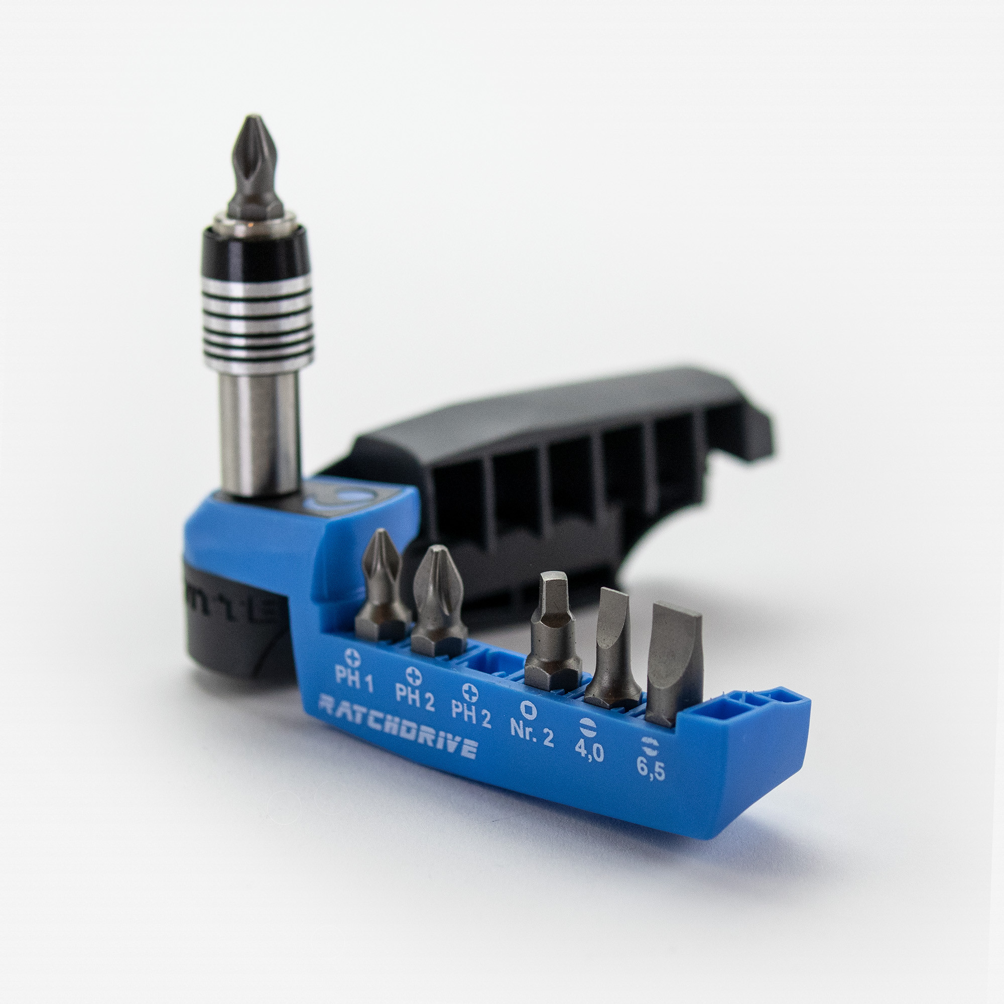 Witte Pro Ratchdrive All-in-one Phillips/Square/Slotted Bit Set, 7 Pieces