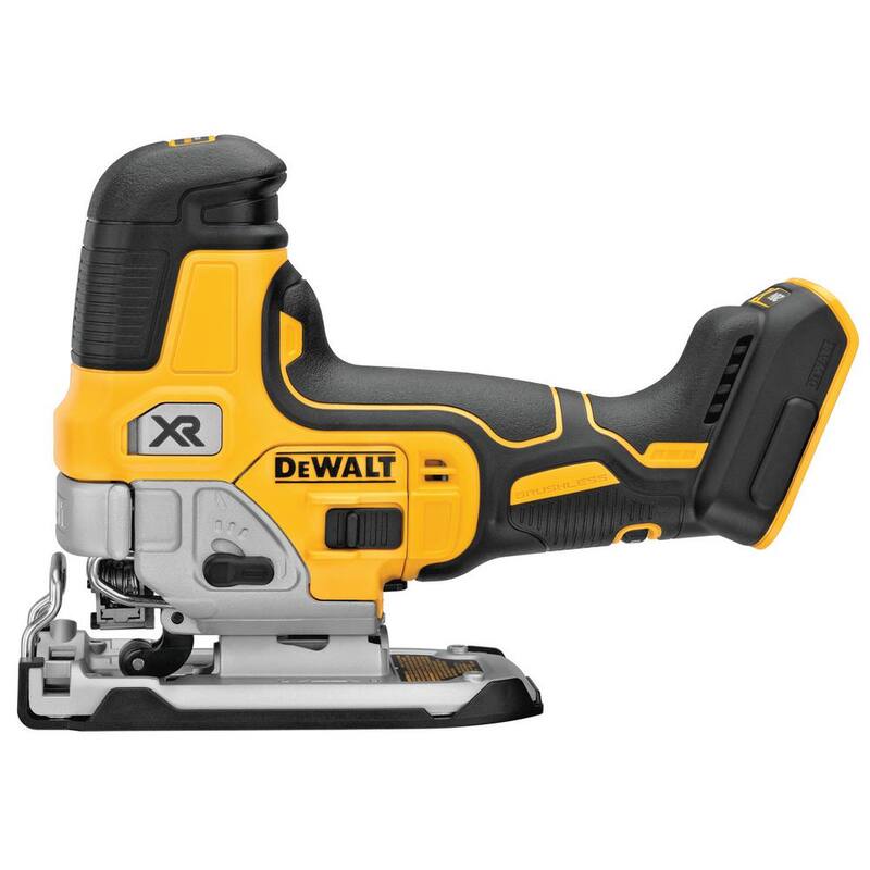 DEWALT 20V MAX XR Clavadora para armazón de plástico con velocidad variable y sin escobillas y sierra de mesa con agarre en barril (solo herramientas) - DCN21PLBW335B