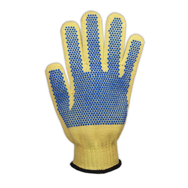 Guantes de punto Kevlar con puntos reversibles Magid CutMaster 590KVPRB, paquete de 12 - 590KVPRB10