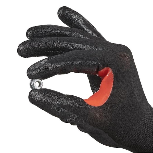 Guante de nitrilo con núcleo de alambre de calibre 18 A1-A Coreshield Honeywell 582-21-1818B-8M; Negro; Mediano - Talla 8 - 582-21-1818B/8M