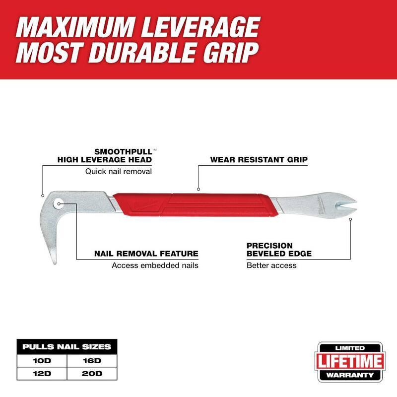 Clavadora dúplex inalámbrica sin escobillas de 18 voltios de iones de litio Milwaukee M18 FUEL (herramienta solamente) con extractor de clavos de 12 pulgadas con dimpler - 2844-20-48-22-9032