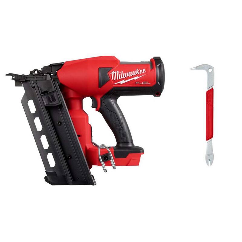 Clavadora dúplex inalámbrica sin escobillas de 18 voltios de iones de litio Milwaukee M18 FUEL (herramienta solamente) con extractor de clavos de 12 pulgadas con dimpler - 2844-20-48-22-9032