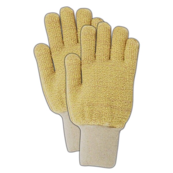 Guantes de tejido de terrycloth de mezcla de algodón y Kevlar de peso pesado Magid CutMaster 1390, paquete de 12 unidades - 1391.