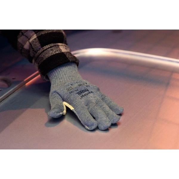 Guantes resistentes a cortes Ansell, Nivel de corte A4, calibre 10, color gris, M (8) - 70-761