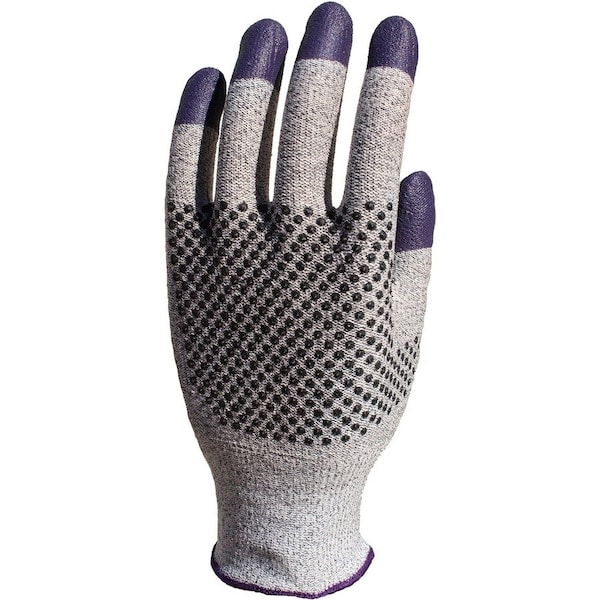 Guantes de nitrilo morados Kleenguard G60, 240 mm de longitud, Grande/Talla 9, Blanco/negro, Par - 97432