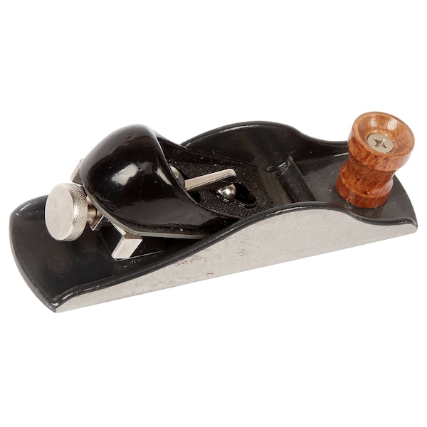 Prime-Line WORKPRO Block Plane, 1-5/8 in. Wide Blade, Cast Iron Body, Adjustable Cutting Depth, Black - W052002