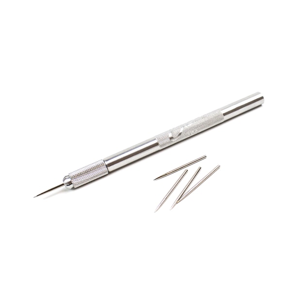 Excel Blades Light Duty Handle with Needle Point Awl and 4 Extra 0.058" Tips, 12pk - 30613
