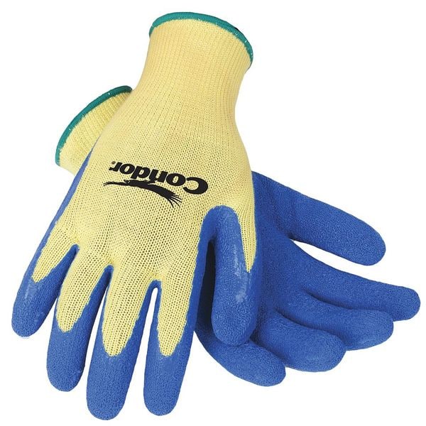 Guantes recubiertos resistentes al corte Condor, Nivel de corte A3, 10 ga, amarillos, XL (10) - 4TXL6