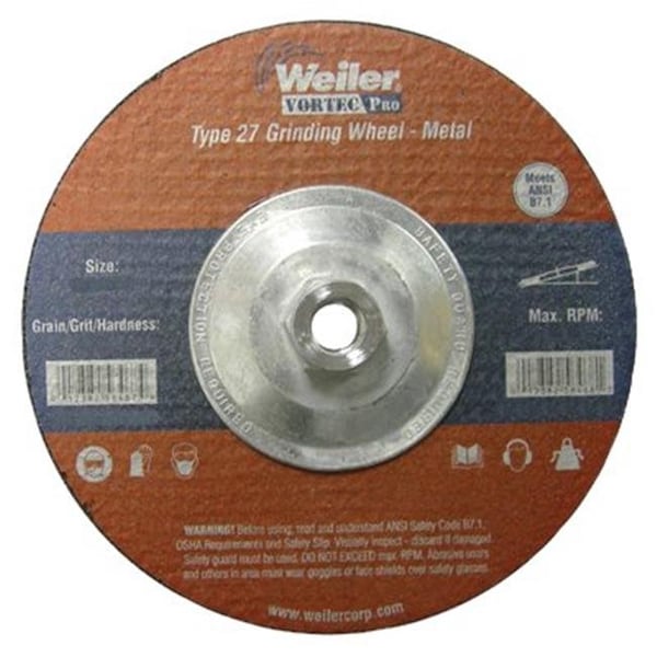 Weiler 4-1/2 in Dia, 1/4 in Thick, 5/8 in Arbor Hole Size - 804-56454