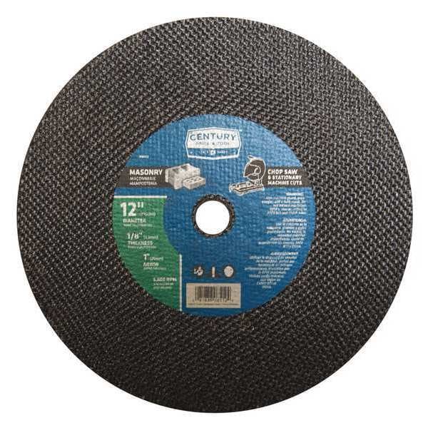 Century Drill & Tool Masonry Saw Blade, 12x1/8 in., Type 1A - 08512