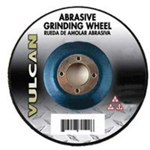 Vulcan Type 27 Depressed Center Grinding Wheel, 4-1/2 in Dia, 1/4 in Thick, 7/8 in Arbor, Premium - 976750OR