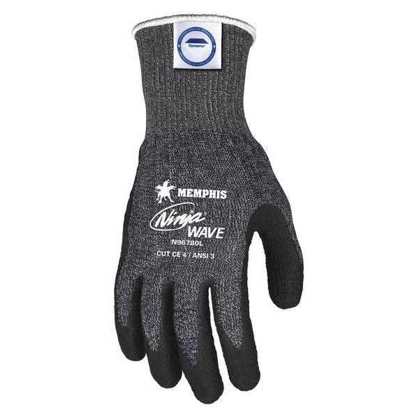 Guantes recubiertos resistentes al corte Mcr Safety, Nivel de corte A3, calibre 13, color gris, talla L (9) - N96780L
