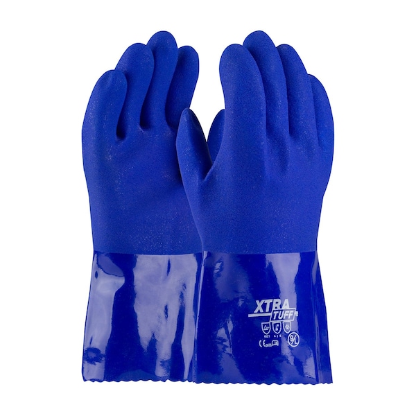 Guantes resistentes a químicos de PVC de 12" marca Pip, talla L, paquete de 12 - 58-8656/L