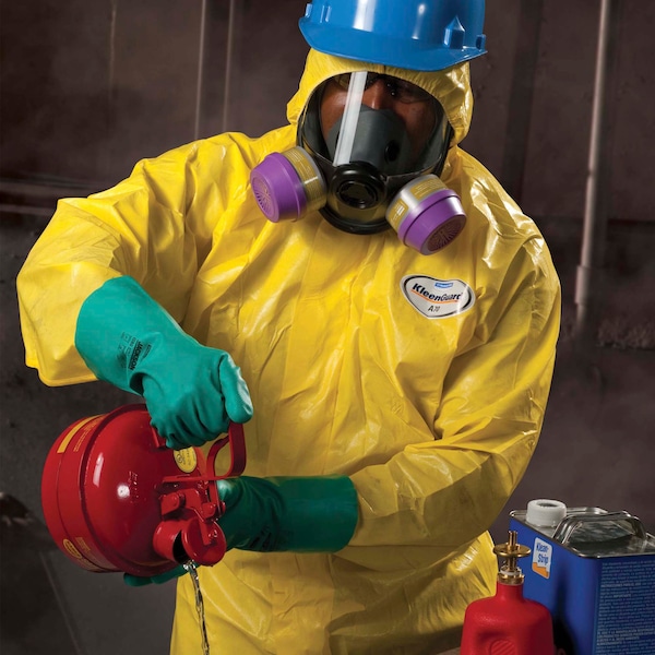 Guantes resistentes a químicos Kleenguard de 13 pulgadas, de nitrilo, talla M, paquete de 5 - 94446