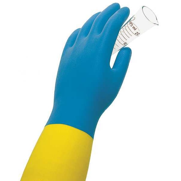 Guantes Resistentes a Químicos Condor de 12-1/2", Látex de Caucho Natural/Polichloropreno, Talla M, 1 Par - 32GM11