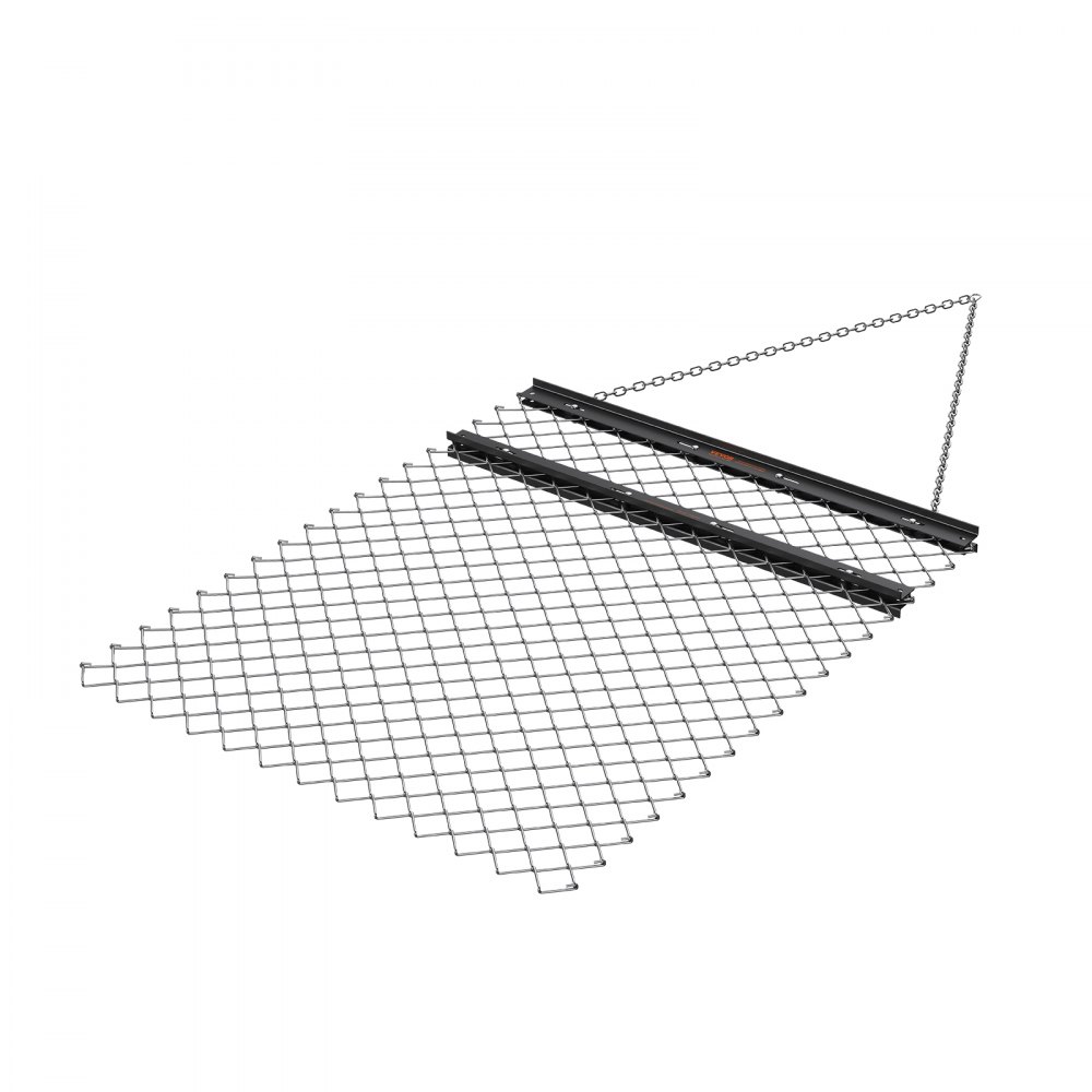 VEVOR Drag Harrow, 4' x 5' ATV Chain Harrow, Q235 Steel UTV Tractor Attachments Field Drag Mat for Landscape Leveling or Sod Prepping, Towable Harrow Rake Grader for Gravel Driveway, Farm, Field - LPGSK4X5FT001BJU0V0