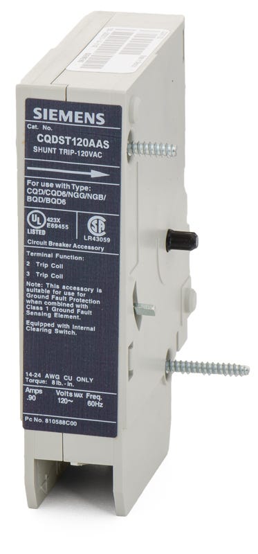 Siemens CQDST120AAS Circuit Breaker Shunt Trip