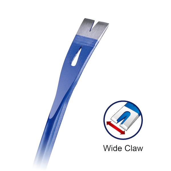 Vaughan 24 Inch Pry Crow Bar with Nail Puller and Curved Handle - 050005