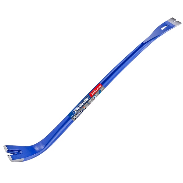 Vaughan 24 Inch Pry Crow Bar with Nail Puller and Curved Handle - 050005