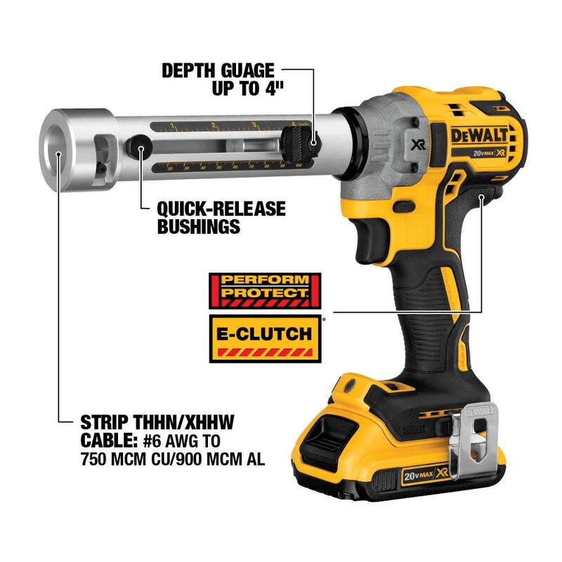 DEWALT 20V MAX XR Clavadora inalámbrica sin escobillas de 2 velocidades y 21 grados con alimentación de plástico y pelacables sin escobillas (sólo herramientas) - DCN21PLBW151B