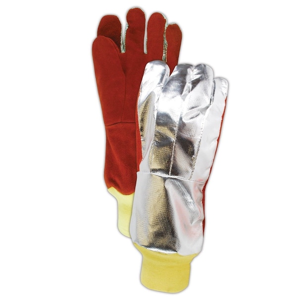 Guantes de soldadura Magid WeldPro con respaldo aluminizado y muñeca de punto de kevlar - 7137SLBWLK