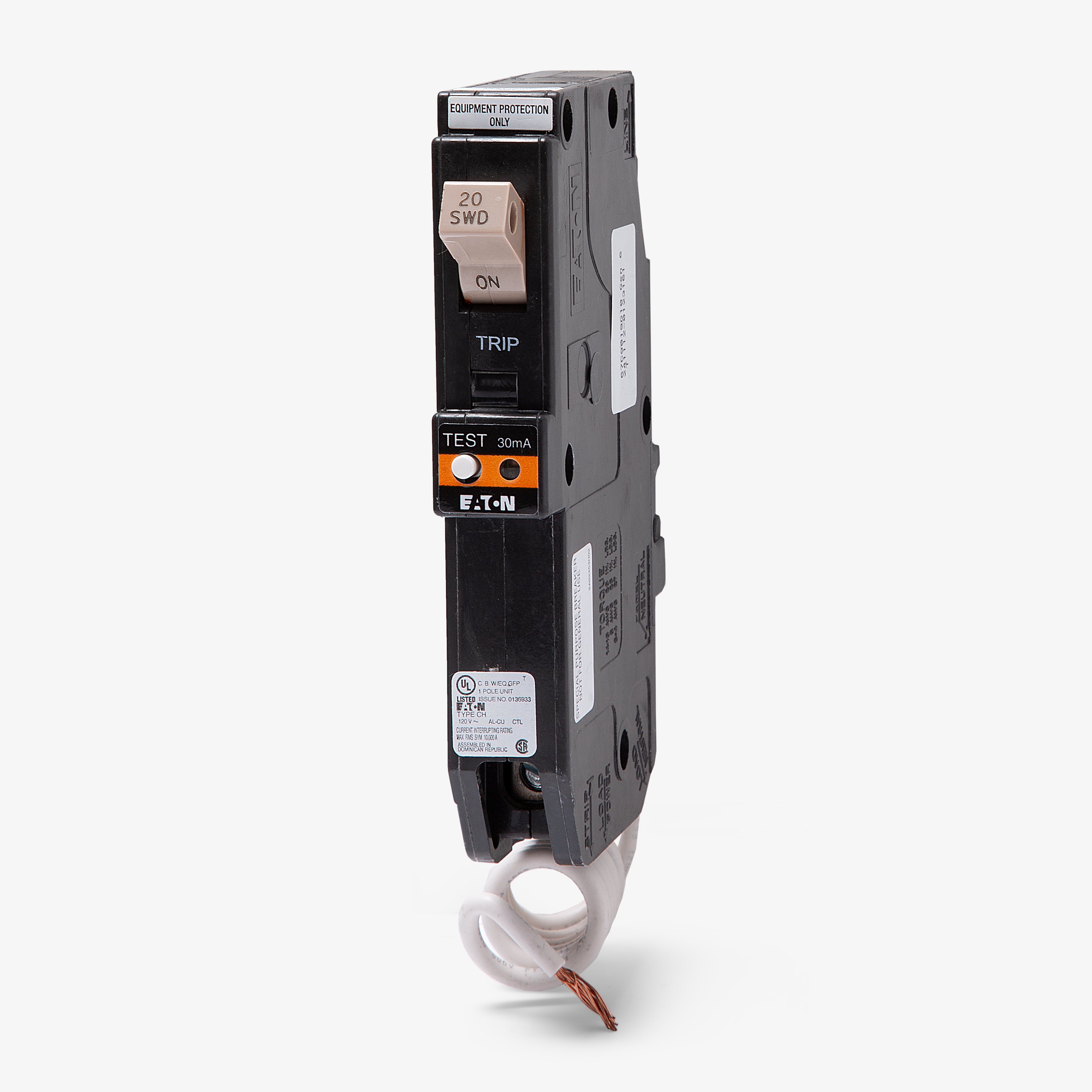 Eaton CHFN120EP 1 Pole Ground Fault Circuit Breaker