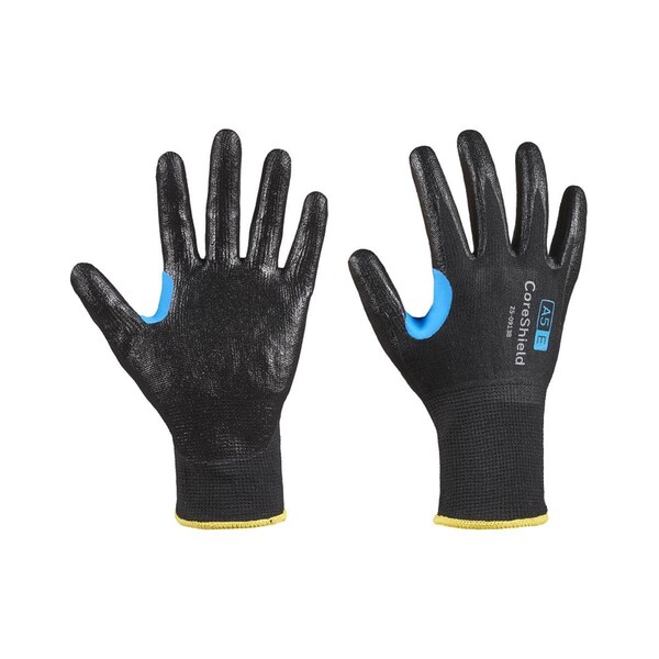 Guante con recubrimiento de nitrilo Honeywell 582-25-0913B-8M de calibre 13 A5-E CoreShield; negro; mediano - Talla 8 - 582-25-0913B/8M.