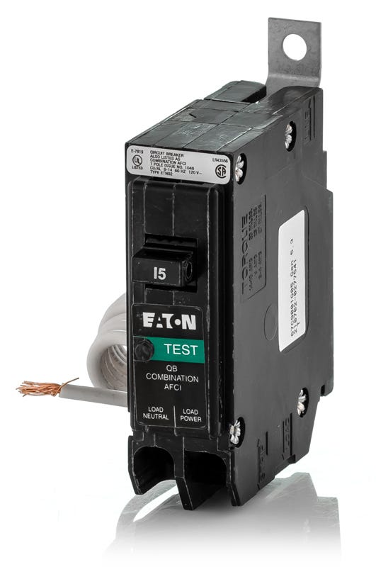 Eaton QB1015CAF 1 Pole Combination Arc Fault Circuit Breaker