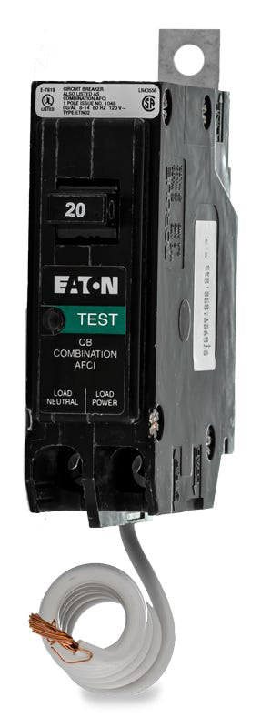 Eaton QB1020AF 1 Pole Arc Fault Circuit Breaker