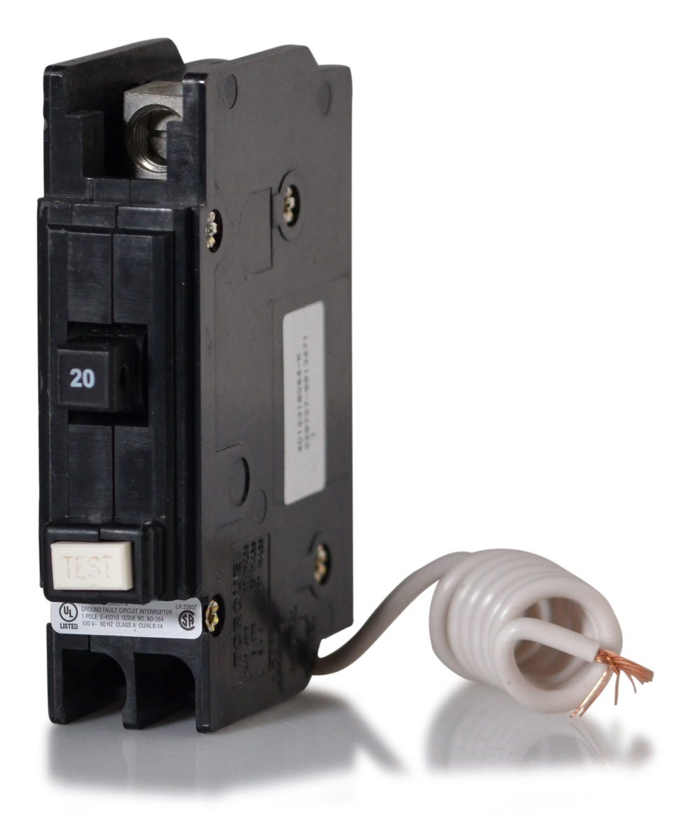 Eaton QCGFT1020 1 Pole Ground Fault Circuit Breaker
