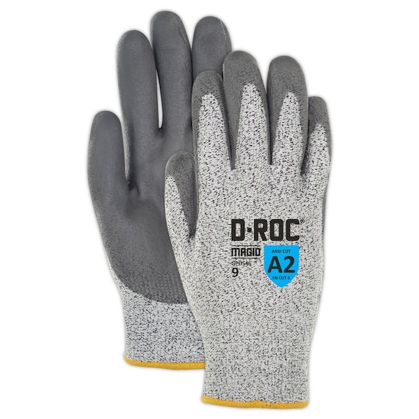 Guantes recubiertos de palma de poliuretano Magid DROC GPD546 Hyperon Blend Nivel de corte A2 - GPD546-12.