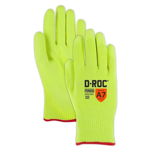 Guantes recubiertos Magid, amarillo de alta visibilidad - GPD575HV-11
