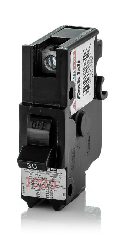 Federal Pacific NB111030 Bolt-On Circuit Breaker