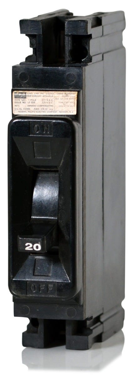 Federal Pacific NEF111020 1 Pole Circuit Breaker