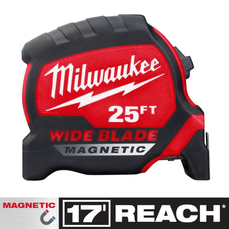 Milwaukee M18 FUEL Clavadora inalámbrica de estructura sin escobillas de 18 voltios a 21 grados con cinta métrica magnética de 25 pies - 2744-20-48-22-0225M
