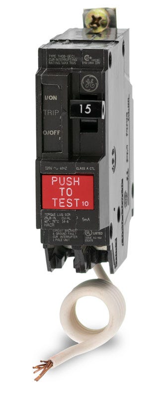 General Electric THQB1115GFT 1 Pole Ground Fault Circuit Breaker