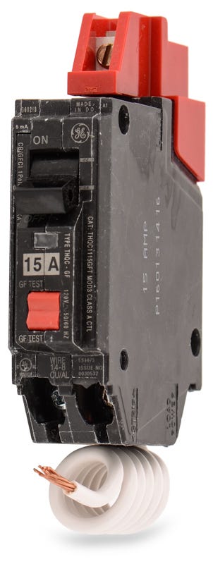 General Electric THQC1115GFT 1 Pole Circuit Breaker Ground Fault