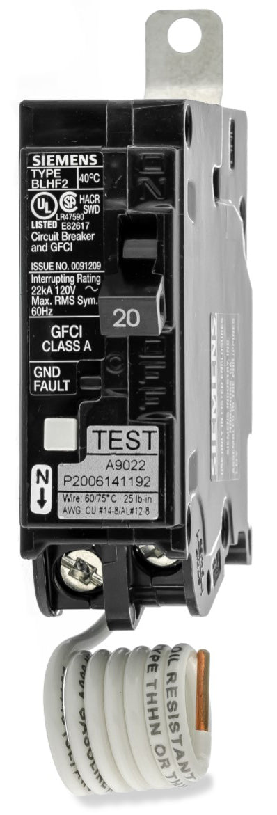 Siemens BF120AHH 1 Pole Ground Fault Circuit Breaker